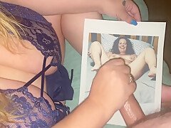 Stroking Hubbys Cock To Cum Our Hot Neighbor Milf