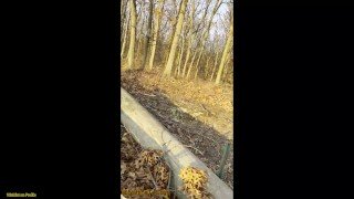 Teen PUBLIC Jerking Cumming and Pissing in Woods – Almost Got Caught