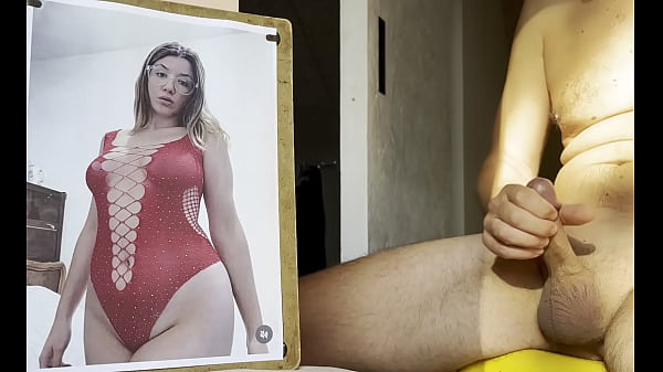 cum on hot lingerie girl with glasses