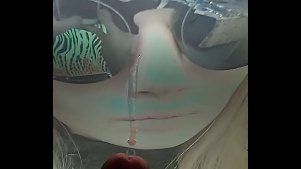 Cum tribute on Hansy38 glasses