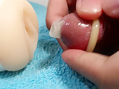 Fucking A Silicone Vagina With A Condom