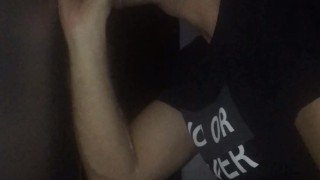 Glory Hole in Berlin. Huge dick and massive cumshot.