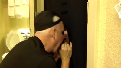 Gloryhole Greedy Amateur Dilf Sucks Penis At His Home