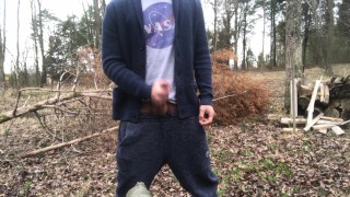 Nature sweatpants edge & cum.