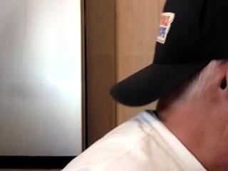 Gloryhole IR mature gay gets fucked by black cock after BJ