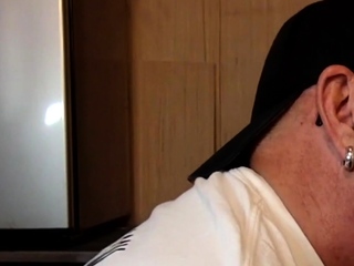 Gloryhole stud loves sucking hard cock while stroking it