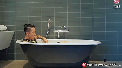 Japanese Yoshi Kawasaki Dildoes Himself